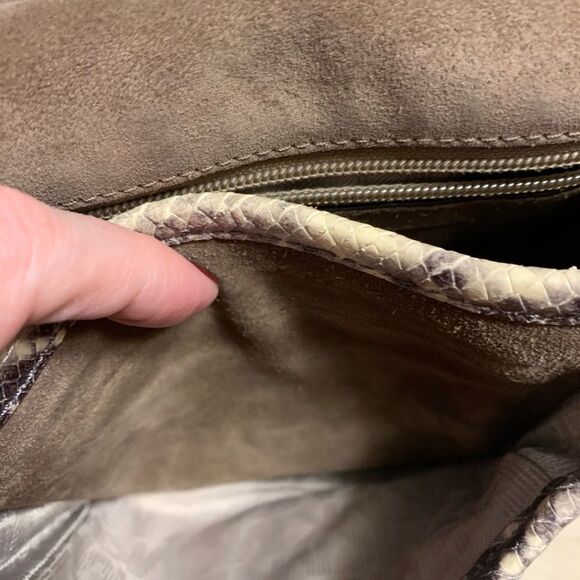 Michael Kors Brown and Snake Print Crossbody Bag - Picture 9 of 9